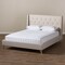 Baxton Studio Adelaide Light Beige Upholstered King Size Platform Bed 136-7474 - alternate 3